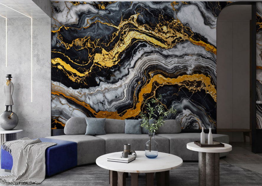 Zero Formaldehyde UV Marble Sheet Anti Mold Durable Wall Panel for Feature Walls
