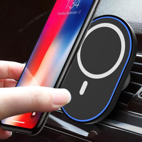 200khz ABS Glass 15W 9V 1.67A Wireless Car Charger Pad