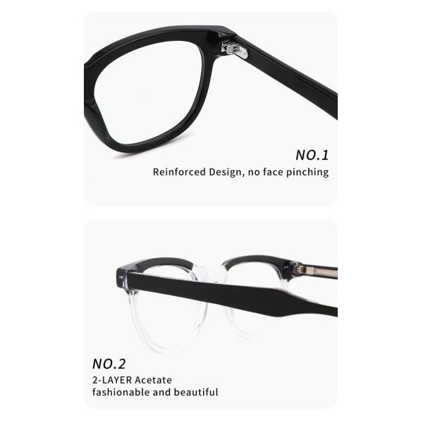 Не рецепт вокруг Eyewear 48mm объектива ясности ацетата женщин оптически стекел 21mm 145 mm