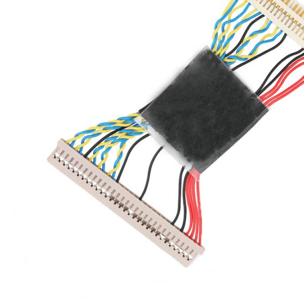 O conjunto de cabos LVDS EDP de 30 pines do HRS DF14-30S-1.25C ao JAE FI-X30 está configurado