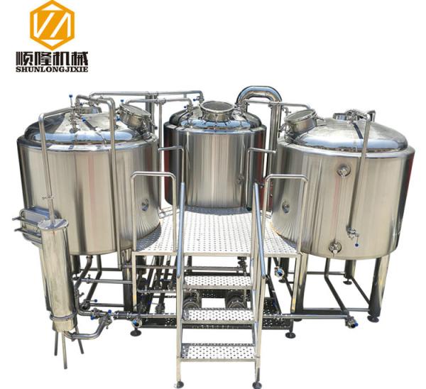 SS304 Material Small Microbrewery Equipment , Automated Beer Brewing System