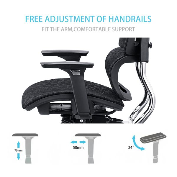 Luxury Staff High Back 3 In1 Office Ergonomic Desk Chair Adjustable