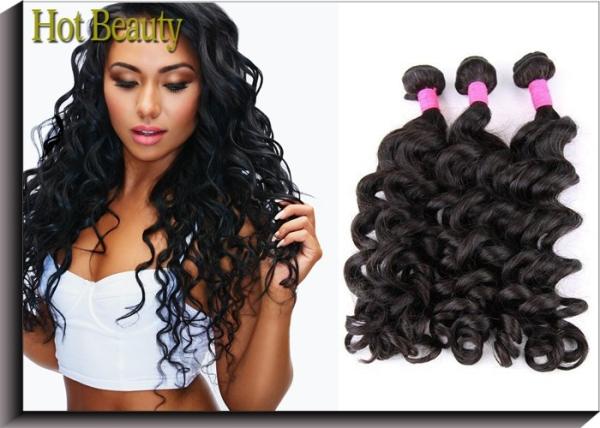 Hot Beauty Virgin Human Hair Extensions Big Curl Double Machine Weft Avoid Shedding