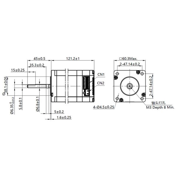 Jkongmotor Pulse RS485 CANopen OEM ODM Customized Nema 11 17 23 24 34 Integrated Closed Loop Stepper Servo Motor with Encoder Used for Cnc Machine