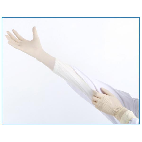 Thick Disposable Surgical Gloves , Medical Disposable Latex Gloves White Color