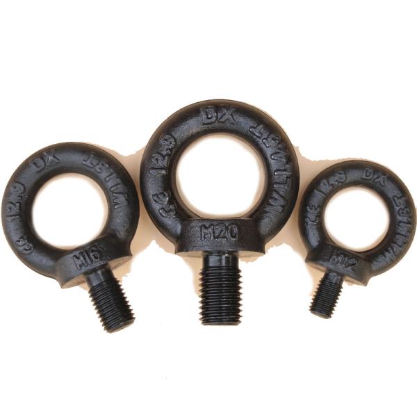 El ojo de elevación DIN580 emperna el perno de ojo de elevación del óxido negro del acero de carbono