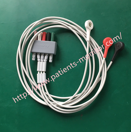 Mindray 3-lead ECG Leadset Adult Pediatric AHA Snap 0010-30-42734 ECG Machine Part New Original