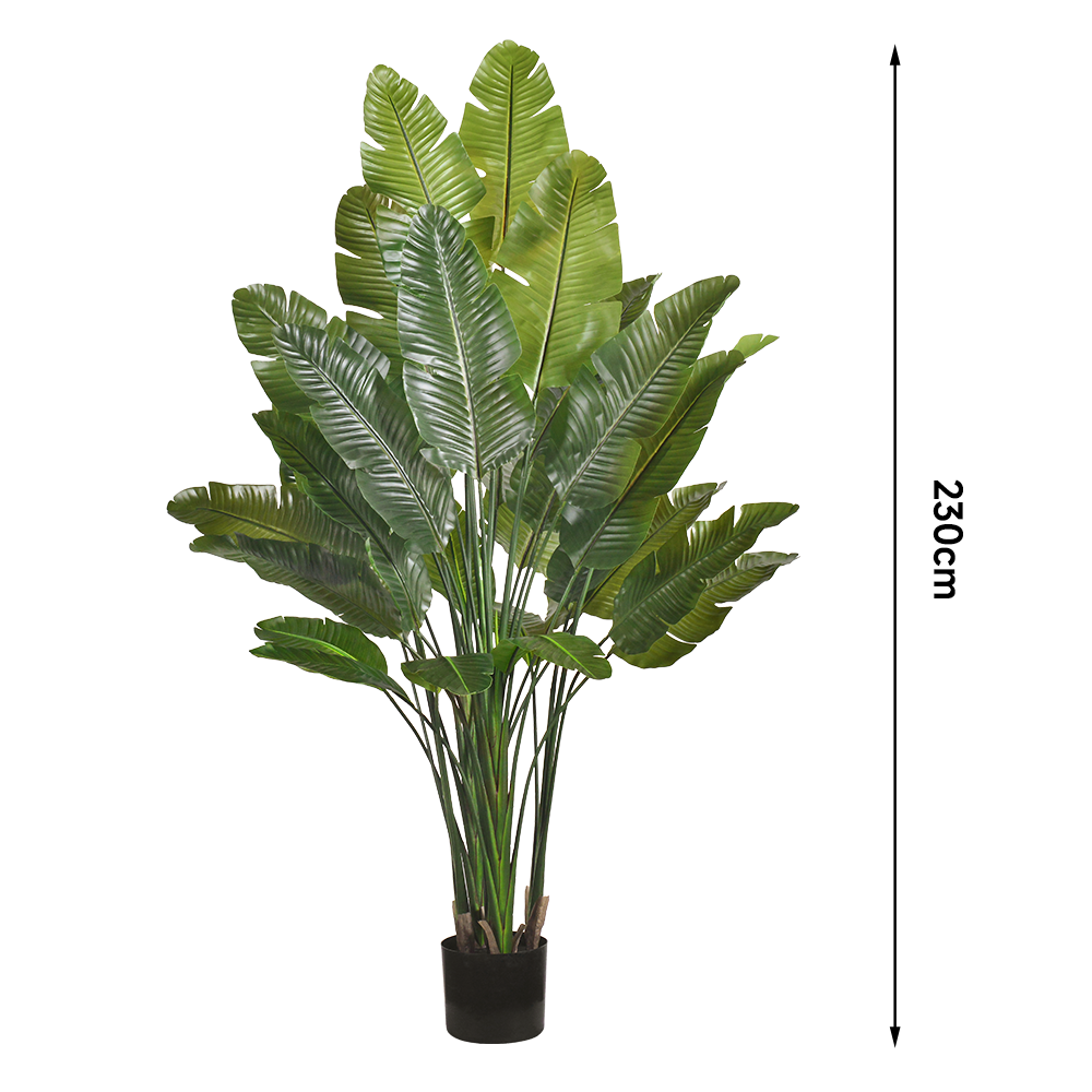 Haihong New Arrival Indoor Artificial Plants Realistic Bird Of Paradise Artificial Plant Tropical Palm Decoration Salon For Home