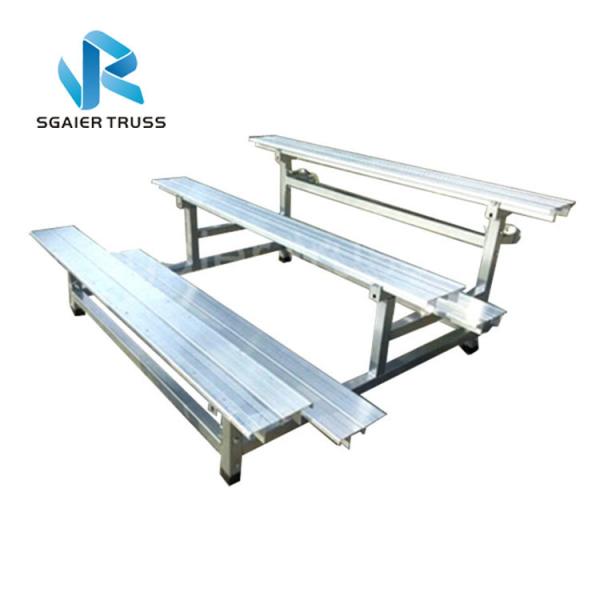 Seating Steel / Aluminum Stadium Bleachers Adjustable Height Customized Color