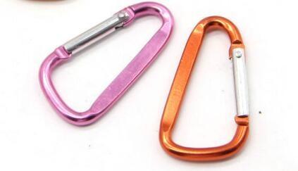 D Shaped Colors Not For Clibmbing Half Flat Aluminum Carabiner, Carabiner Key Chain