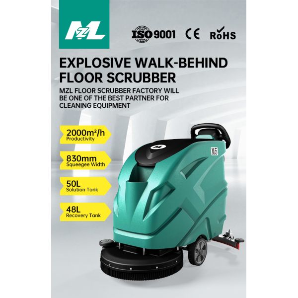 Automatic Walk Behind Floor Scrubber Machine 500W for Restaurant