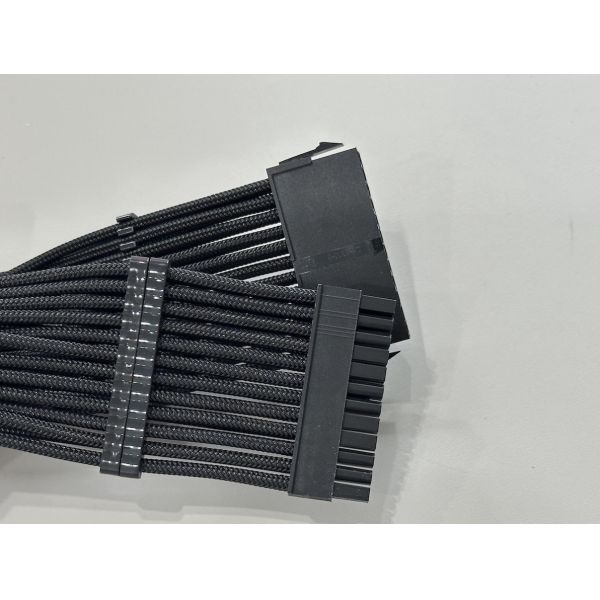 Custom ATX 24 Pin PSU Power Connector Cable, Braided Sleeved Wire Harness for Gaming PC Motherboard, High Current Electrical Transmission, OEM Server Power Supply Systems