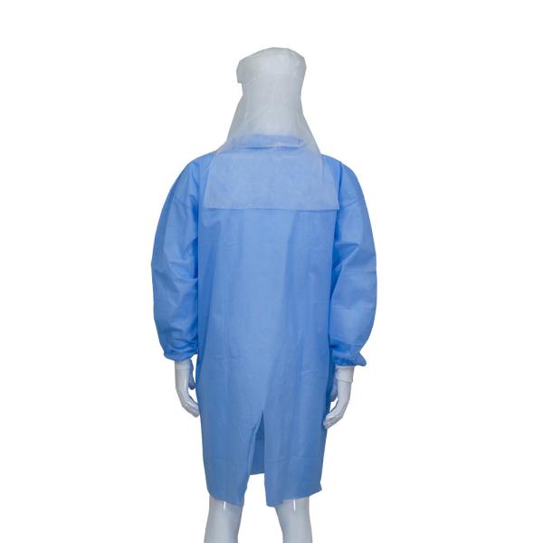 Camisa não tecida azul unisex do revestimento do laboratório/estilo coreano/feito malha do colar
