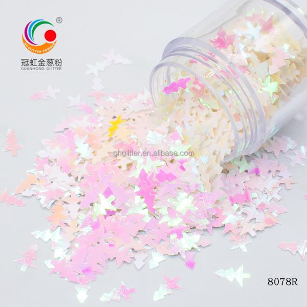 Red Loose Makeup Chunky PET Glitter Powder Bulk For Christmas Tree Decoration