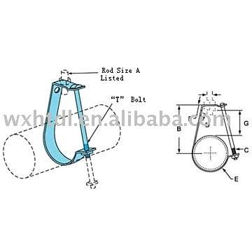 Clamps de tubos ajustáveis Suporte de suporte de suporte de forma J