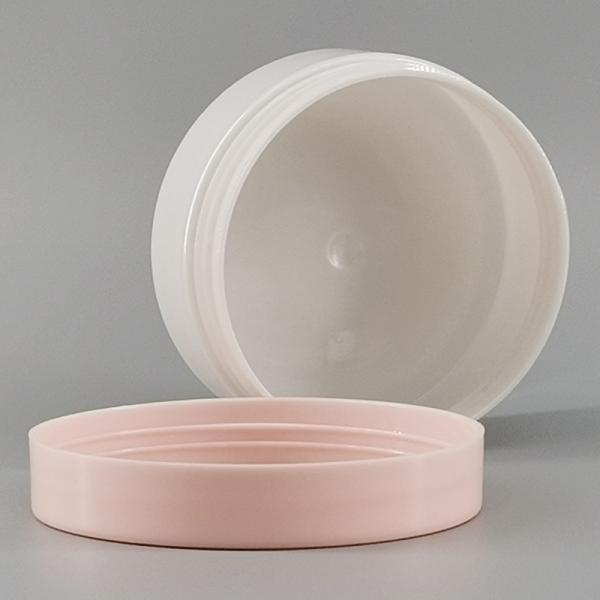 150ml White PET Hair Gel Cosmetic Jar 89mm Pink Screw Cap