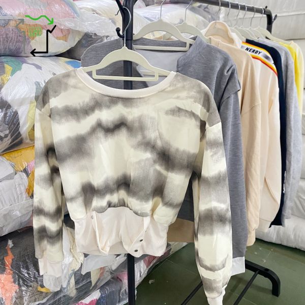 Women Grade A Polyester Cotton Blend Used Hoodie Mixed Colors for All Seasons