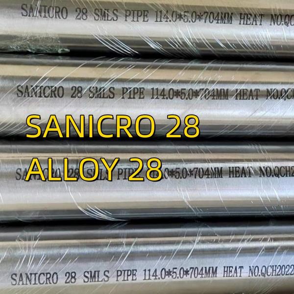 ASTM B709/W. Nr. 1.4563/Alloy 28 Tube en alliage de nickel pour échangeur de chaleur Superalliage Incoloy 28 Pipe en alliage