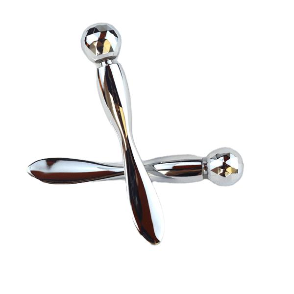 Eye Massage Cream Cosmetic Gold Metal Spoon And Spatula Facial Massager Roller Sticks Metal Mask