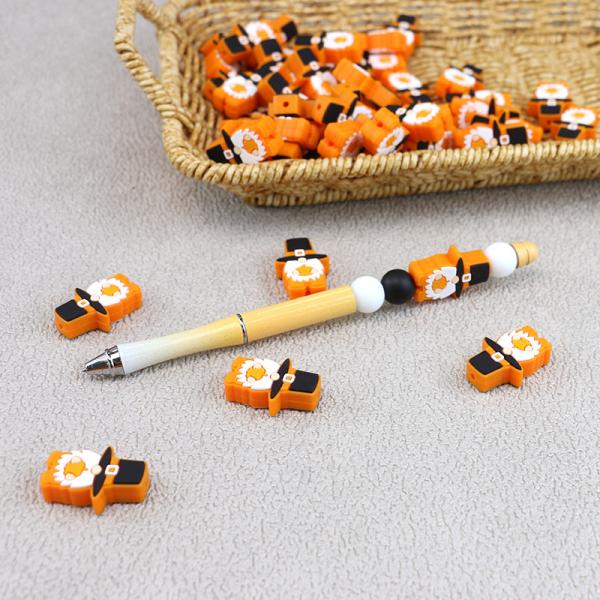 Grânulos focais dos gnomos bonitos do silicone dos desenhos animados 100 PCes baixo MOQ feito sob encomenda
