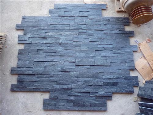 Black Thin Slate Stone Veneer Anti - Mildew Heat Resistance 150X450X150mm