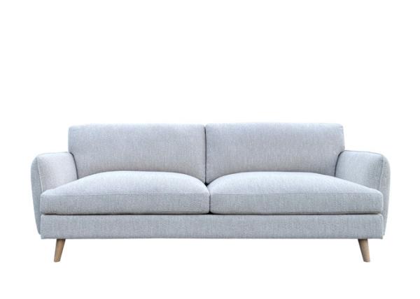 Timber Legs Three Seater Fabric Sofa Three Seater Couch High Density Sponge D30