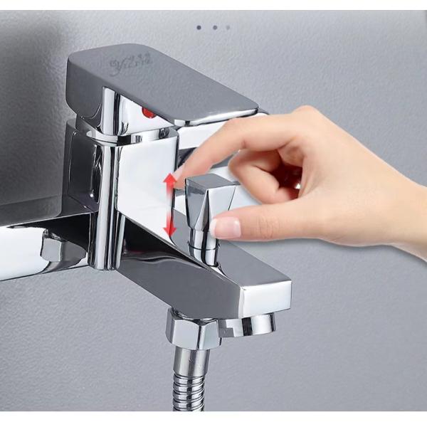 Triple Aluminum Shower Head Square For Bathroom Bathtub Electroplated Copper