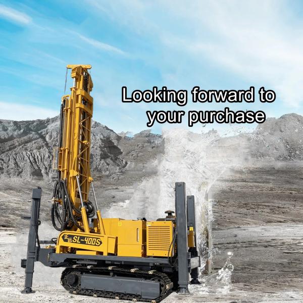 Construction Crawler Water Well Drilling Rig Compressed air down the hole drilling is used for various formations in high-altitude regions