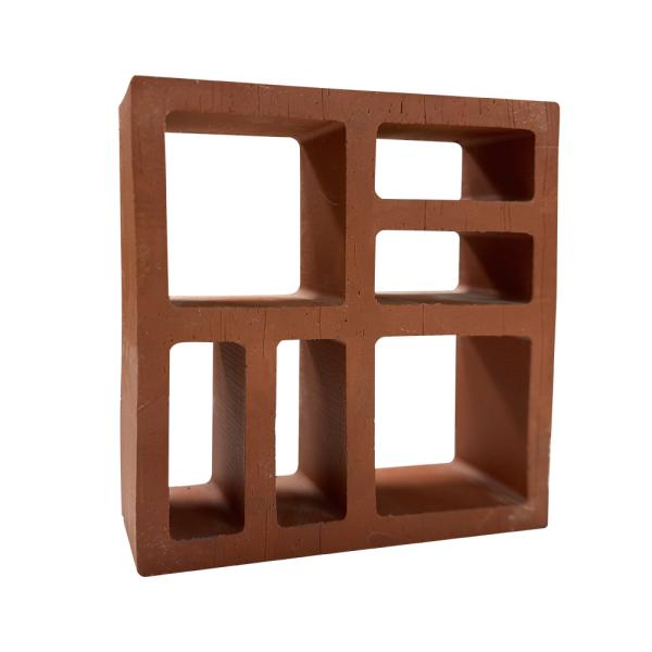 Red Clay Lattice Bricks Fence Ceramic Screen Blocks