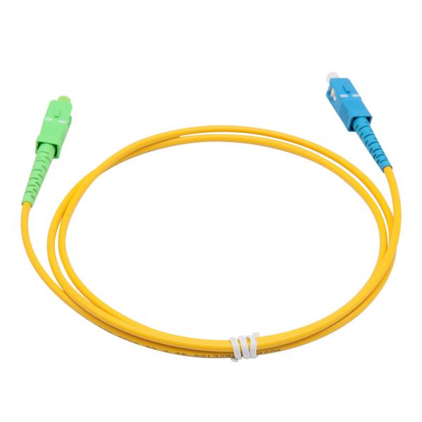 Single Mode SC To SC Fiber Patch Cord FTTH Leather Jumper