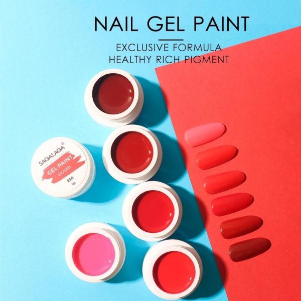 Eco-friendly Gel Uv Paint Nail Art Nails Supplies Salon Professional Products Polish Uv Gel Nail Art Logo Custom Logo