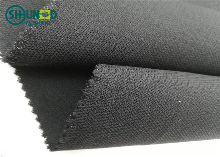 Medium Weight 76 Gsm PA Double Dot Twill Weave Fusible Interlining and Twill Woven Interlining Fabric