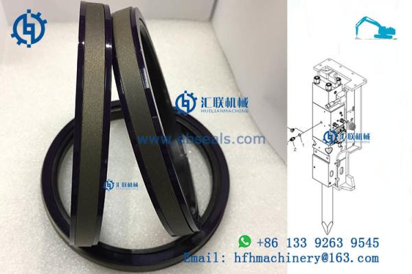 PU NBR NY Material Hydraulic Cylinder Piston Seals / SPGW Seal Aging Resistance