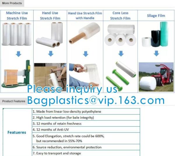 UV Resistant Preserve Silage, Hay, Maize Protection Wrap Film Agriculture Grass Bale Pack Silage Stretch Film