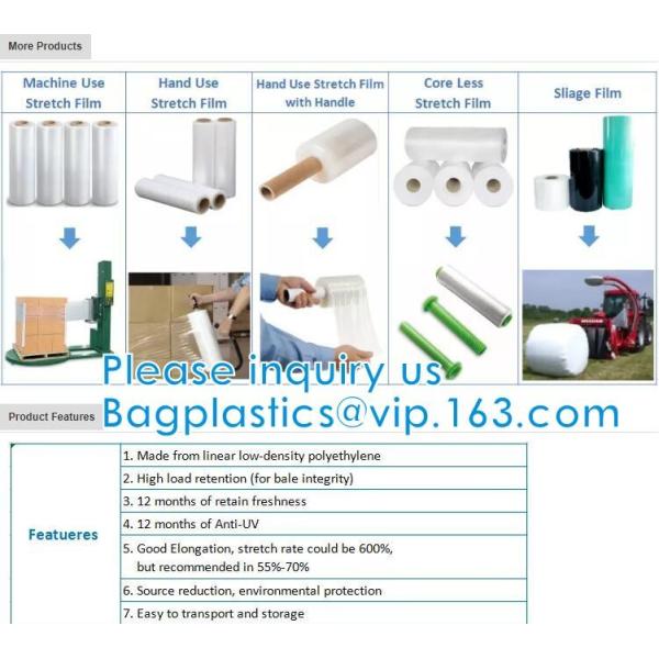 UV Resistant Preserve Silage, Hay, Maize Protection Wrap Film Agriculture Grass Bale Pack Silage Stretch Film