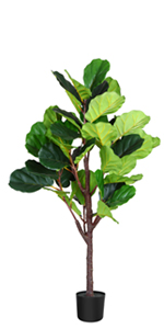 Artificial Bird of Paradise Plants 6 Ft Fake Tropical Palm Tree with Trunks in Pot and Woven Seagrass Belly Basket