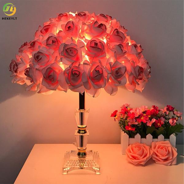 Chevet de chambre à coucher de L33 X H42CM Rose Table Lamp For Wedding
