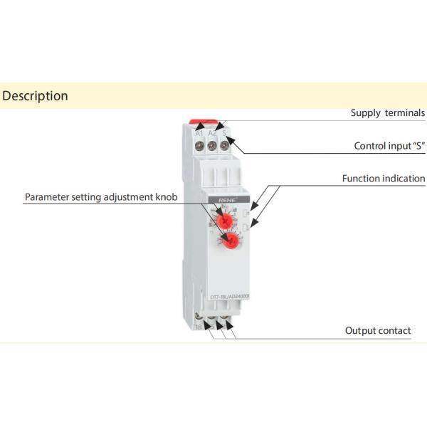 DT7-1BL Din Rail Electronic Relay Programmable Pulse and AC/DC12V-240V