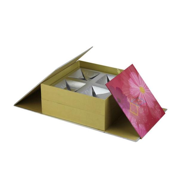 Boîte-cadeau de fantaisie de carton de Brown de soins de la peau pour 1100gsm cosmétique Grey Board Material