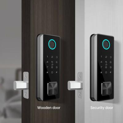 Tuya TTLock Remote Controlled Deadbolt Smart Door Lock Biometric Code Card Unlock