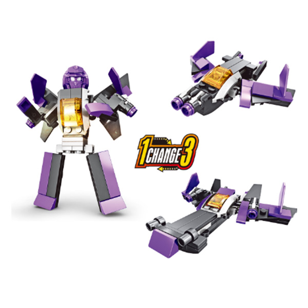 Kids Developmental Plastic Building Blocks 4 In 1 Transformer Robot Car
