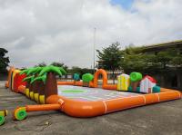 Juego deportivo inflables al aire libre inflables simulados de carretera urbana inflables pista de carreras de aire