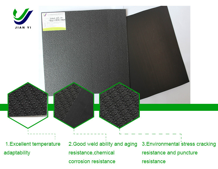 Колонка с грубой поверхностью с точкой HDPE с текстурированной геомембраной против скольжения и просачивания