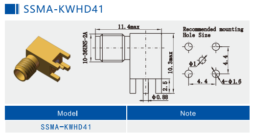 Gold-coated brass Jack Mini SMA Through Hole PCB Solder 90-degree Angle SSMA RF Connectors 18GHz 50ohm