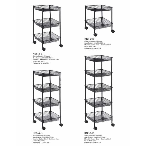 Stainless Steel Freestanding Kitchen Rack Multi Layer Removable For Vegetable Fruit