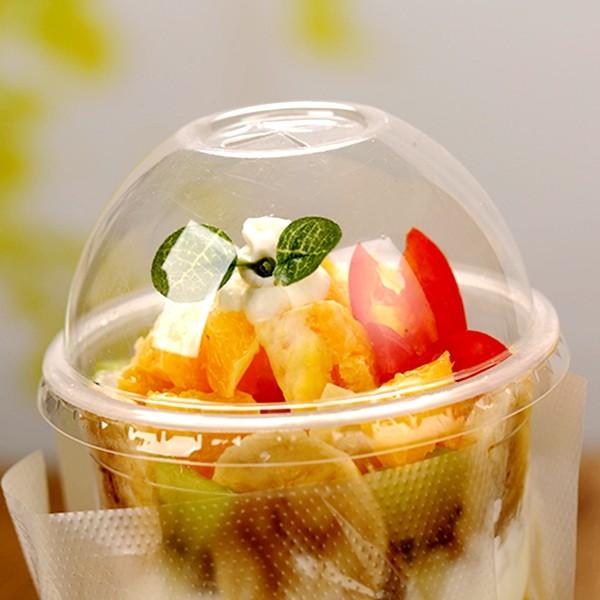 Tampas Compostable para copos do animal de estimação, tampas plásticas do café da abóbada da abóbada 90mm transparentes