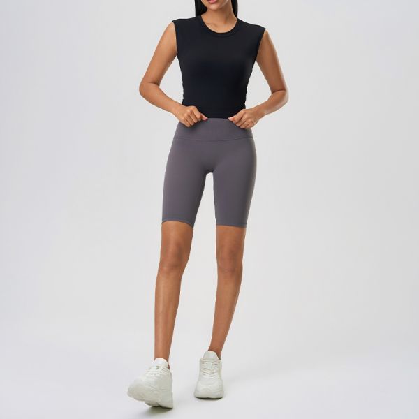 Tummy Control Women Athletic Biker Shorts Seamless Compression Fabric 5