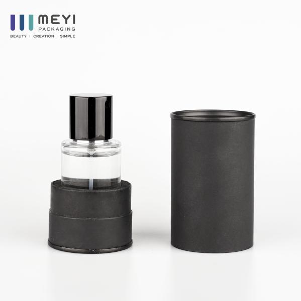 30ml Customized Perfume Glass Empty Bottle Cylindrical Bottom Transparent With Pump Spray