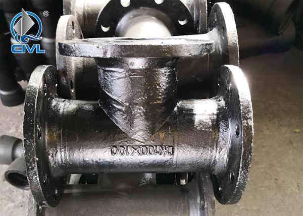 DN1000 Ductile Iron fittings Pan Insert Short Tube Reducing Full Disc Tee