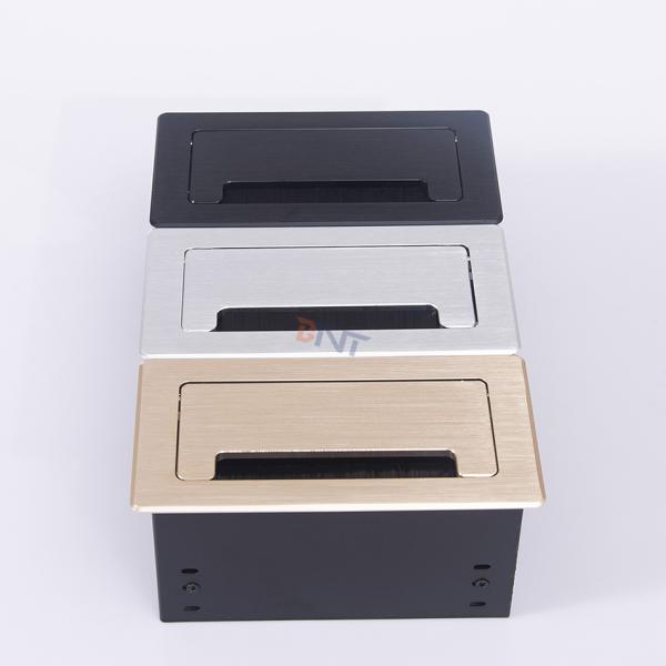 Office Aluminum Alloy Electric Table Socket Outlet Box Cable Management